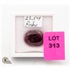 23.5 CT OVAL RUBY HAS BEEN COLOUR & HEAT TREATED