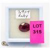 Image 1 : 7.9 CT OVAL RUBY HAS BEEN COLOUR & HEAT TREATED