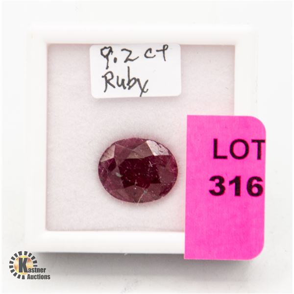 9.2 CT OVAL RUBY HAS BEEN COLOUR & HEAT TREATED