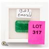 Image 1 : 13.63 CT EMERALD CUT EMERALD HAS BEEN COLOUR &