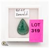 Image 1 : 9 CT PEAR EMERALD CABOCHON HAS BEEN COLOUR & HEAT