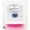 Image 1 : 1.75 CT OVAL SAPPHIRE HAS BEEN COLOUR & HEAT