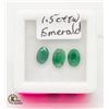 Image 1 : 1.50 CT OVAL EMERALDS HAS BEEN COLOUR & HEAT