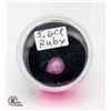 Image 1 : 5.60 CT PEAR RUBY CABOCHON HAS BEEN COLOUR &