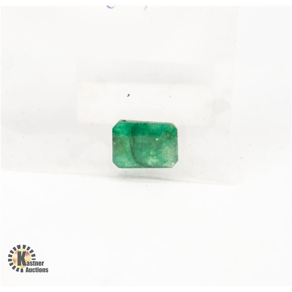 3.80 CT EMERALD CUT EMERALD HAS BEEN COLOUR & HEAT