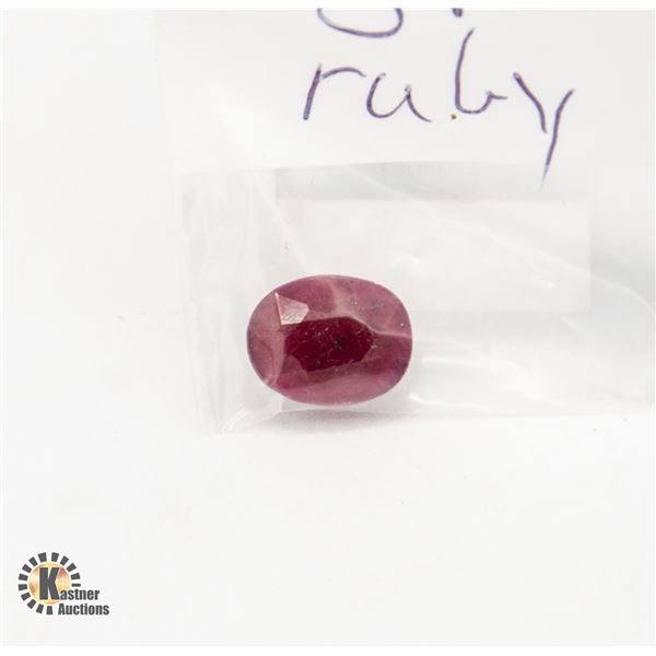 8.50 CT OVAL RUBY HAS BEEN COLOUR & HEAT TREATED