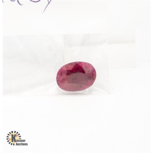 7.30 CT OVAL RUBY HAS BEEN COLOUR & HEAT TREATED