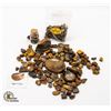 Image 1 : POLISHED & ROUGH TIGERS EYE GEMSTONES IN LIDDED