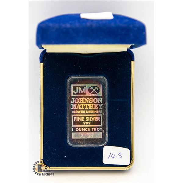 JOHNSON MATHEY ONE OUNCE SILVER BAR