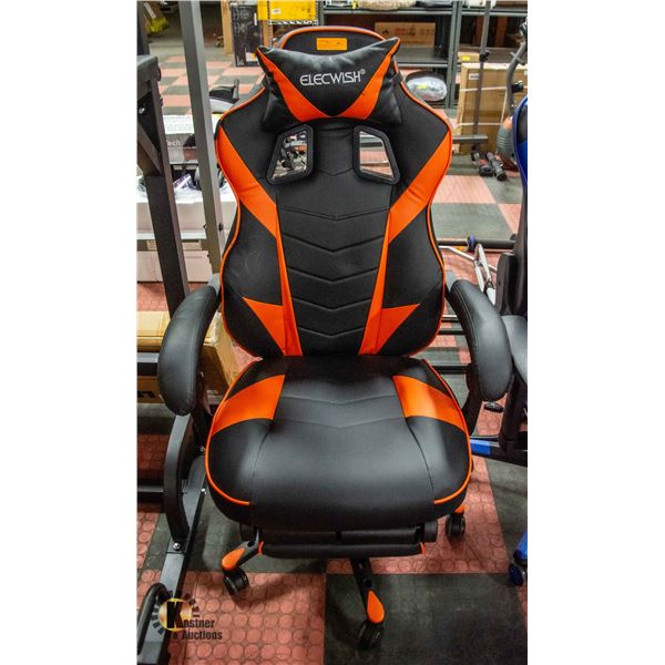 NEWLY ASSEMBLED ELECWISH GAMING CHAIR WITH