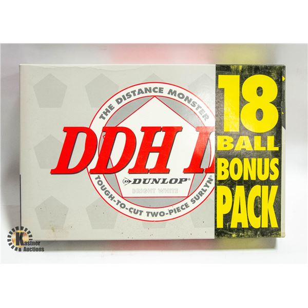 NEW DDHL DUNLOP 18 GOLF BALLS BONUS PACK