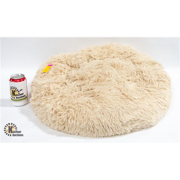 NEW MEDIUM SIZE PET DONUT SHAPED BED - SOFT SHAGGY