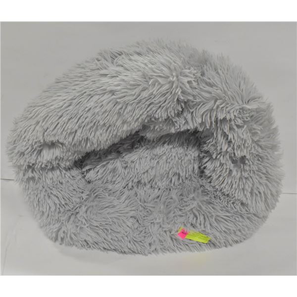 NEW CAT / DOG DONUT PET BED WITH SHAGGY FAUX FUR