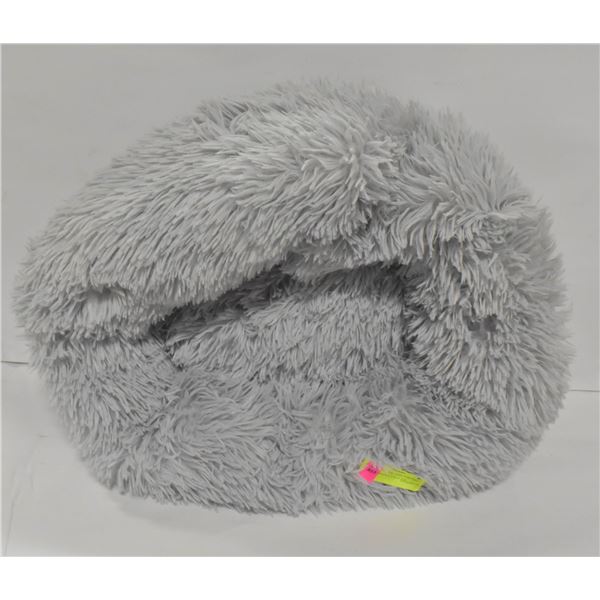 NEW CAT / DOG DONUT PET BED WITH SHAGGY FAUX FUR