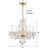 Image 2 : NEW AGV LIGHTING GOLD TONE 6 LIGHT CHANDELIER