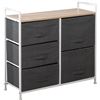 Image 1 : NEW SOGES 5 DRAWER WOOD/FABRIC DRESSER