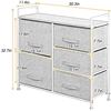 Image 2 : NEW SOGES 5 DRAWER WOOD/FABRIC DRESSER