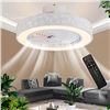 Image 1 : NEW HIDDEN BLADE CEILING FAN WITH LED RING LIGHT