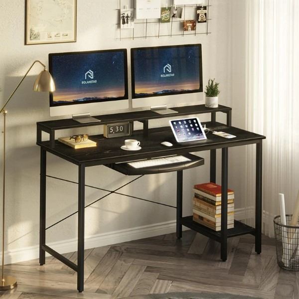 NEW ROLANSTAR CPT006-BK140-RR COMPUTER DESK