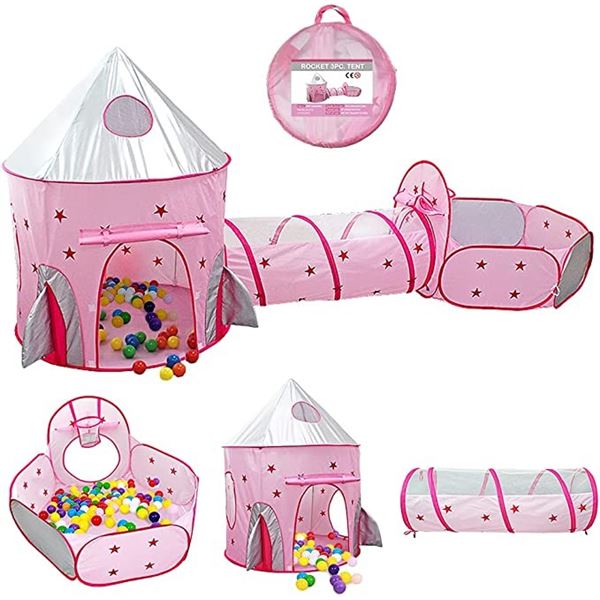 NEW 3-1 POP-UP PRINCESS, ROCKET, CASTLE  TENT