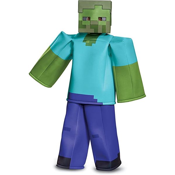 NEW REPACKED MINECRAFT ZOMBIE COSTUME SIZE M 7-8 Y