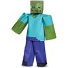 Image 1 : NEW REPACKED MINECRAFT ZOMBIE COSTUME SIZE M 7-8 Y