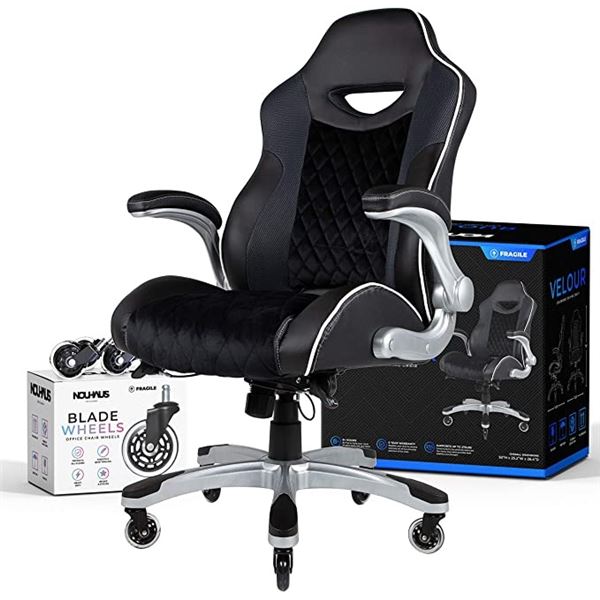 NEW NOUHAUS VELOUR ERGONOMIC GAMING CHAIR