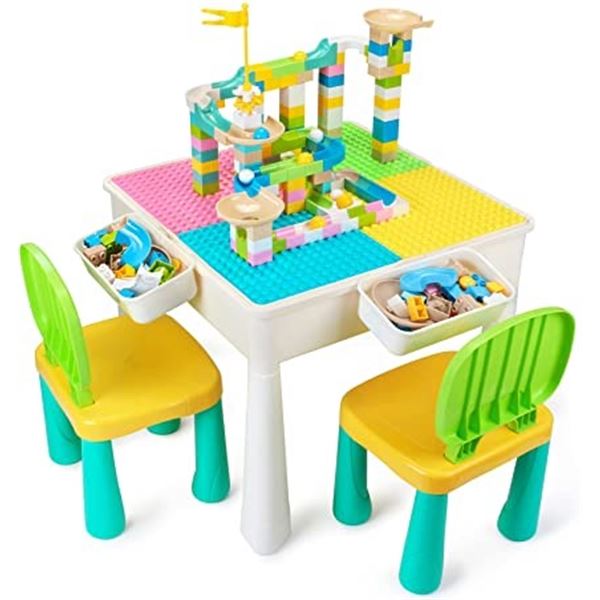 NEW KIDS MULTIPURPOSE BLOCK TABLE & CHAIRS