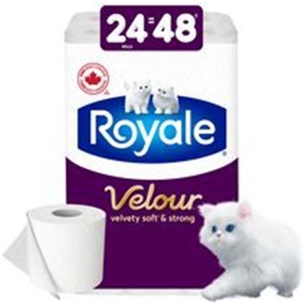 NEW 24 DOUBLE ROLLS OF ROYALE VELOUR BATHROOM