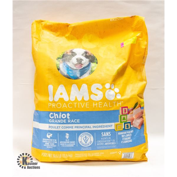 NEW 30.6LBS BAG OF IAMS LARGE BREED PUPPY