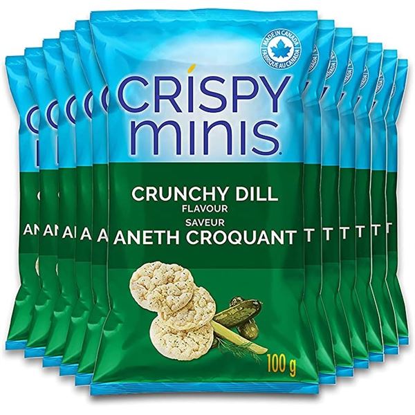 NEW CASE OF 12 CRISPY MINIS CRUNCHY DILL FLAVOUR