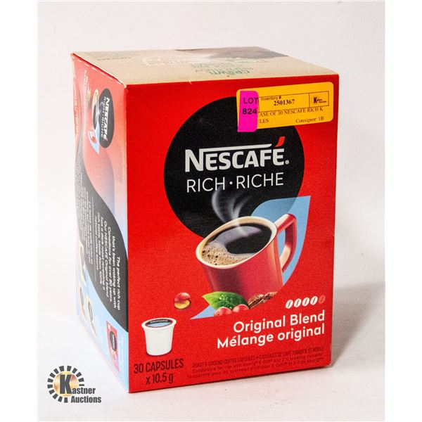 NEW CASE OF 30 NESCAFE RICH K CAPSULES