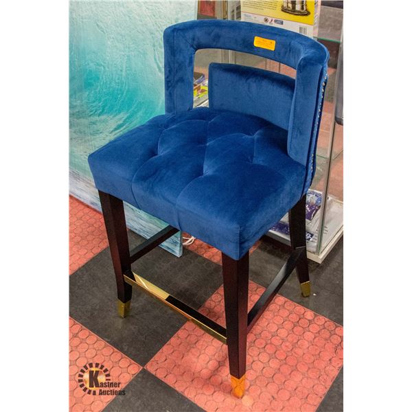 CHIC HOME DESIGN NAVY BLUE TUFTED COUNTER STOOL