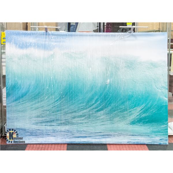 WAVE CANVAS 78.75" X 55" WITH INSTALLED