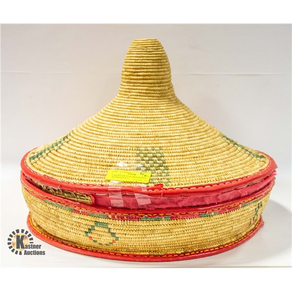 LARGE ETHIOPIAN MESOB HAND WOVEN BASKET/