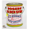 Image 1 : VINTAGE ROGERS GOLDEN SYRUP 10 LB TIN WITH LID