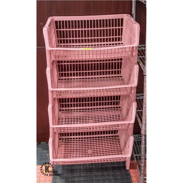 STACKABLE STORAGE RACK 4-TIER