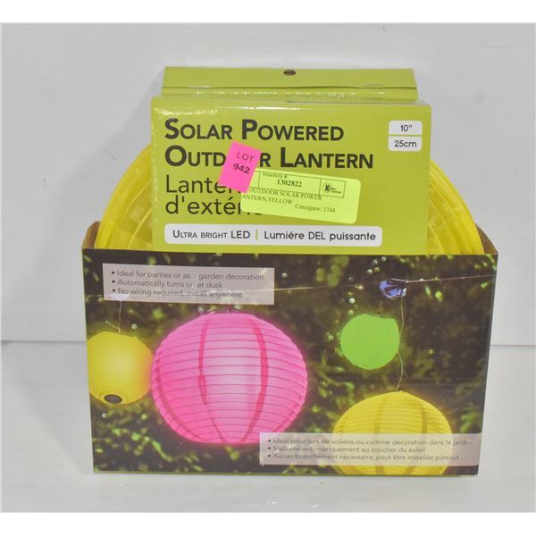 10  OUTDOOR SOLAR POWER LANTERN,YELLOW