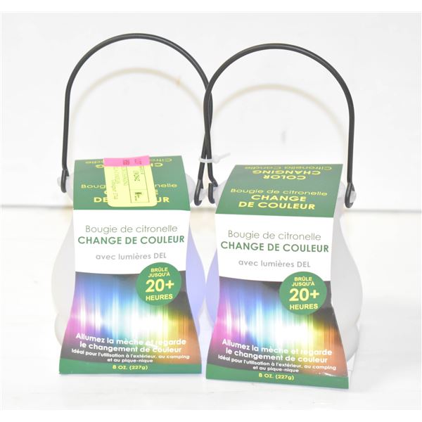 2 LED COLOR CHANGING CITRONELLA CANDLES