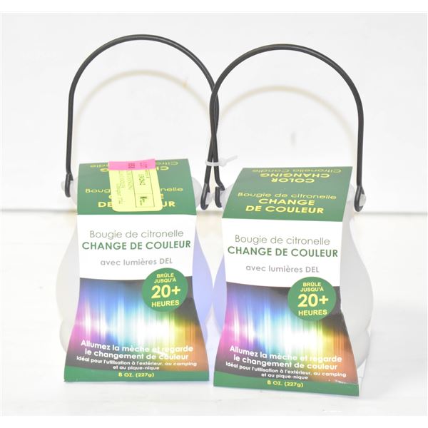 2 LED COLOR CHANGING CITRONELLA CANDLES