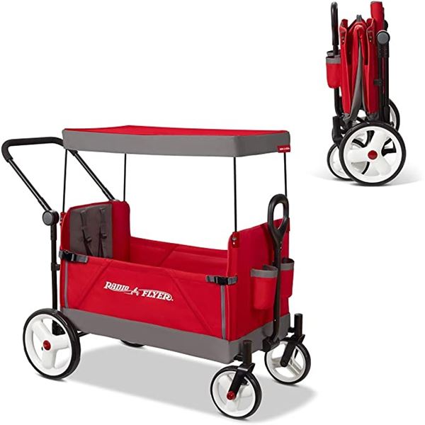 NEW RADIO FLYER CONVERTIBLE STROLLER WAGON W/