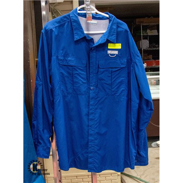 NEW COLUMBIA XXL SHIRT BLUE
