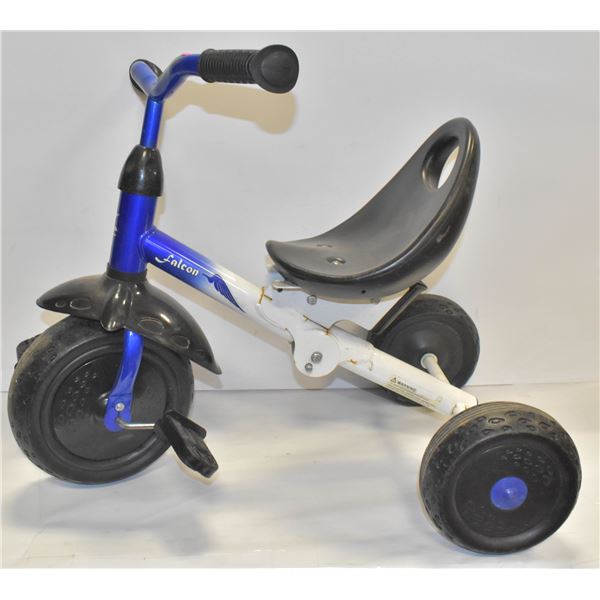 BLUE AND BLACK TRICYCLE