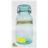 Image 1 : ANTIQUE BLUE GLASS 2 QUART SEALER IMPERIAL