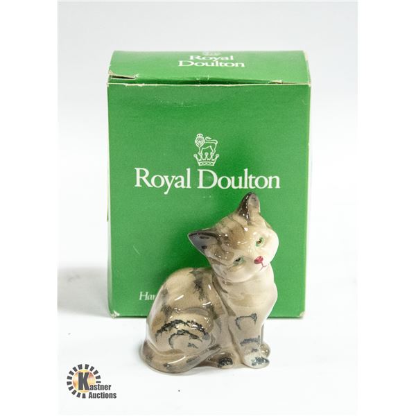 ESTATE ROYAL DOULTON GREY KITTEN FIGURINE WITH