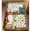 Image 1 : FLAT OF GOLF BALLS AND NEW ACCESSORIES