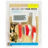 Image 1 : NEW SEALED BRUSH SET FOR PETS - BRUSH, COMB +