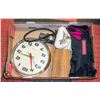 Image 1 : BOX WITH STERLING & NOBLE WALL CLOCK,