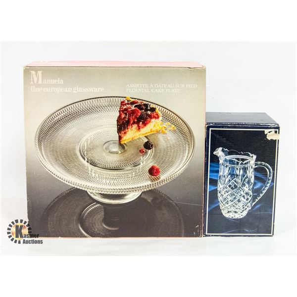 LEAD CRYSTAL PITCHER WITH GERMANY & CAKE