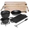 Image 1 : 7 PCS DUTCH OVEN CAMPING COOKWARE SET